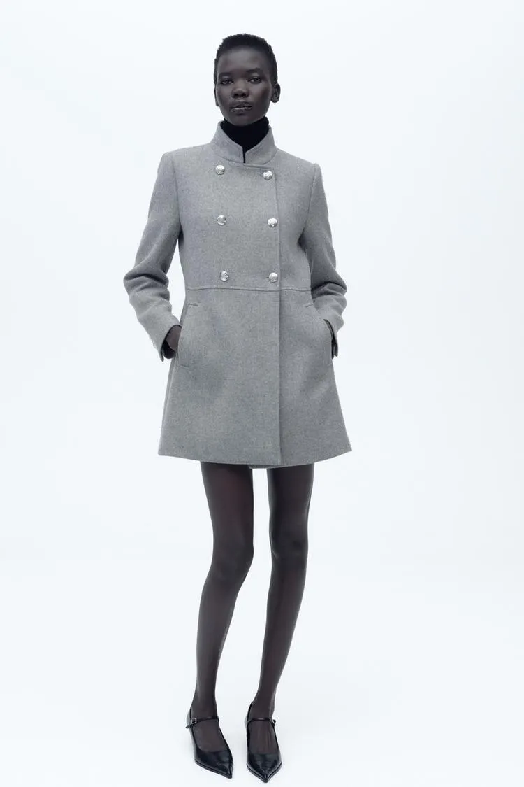 ABRIGO CRUZADO CON LANA