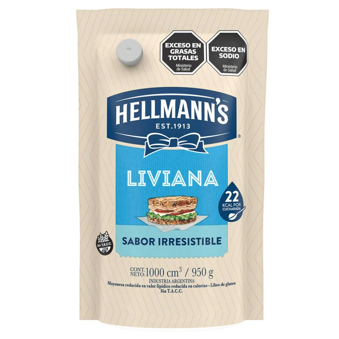 Mayonesa Liviana Doypack Hellmanns 950 Gr.