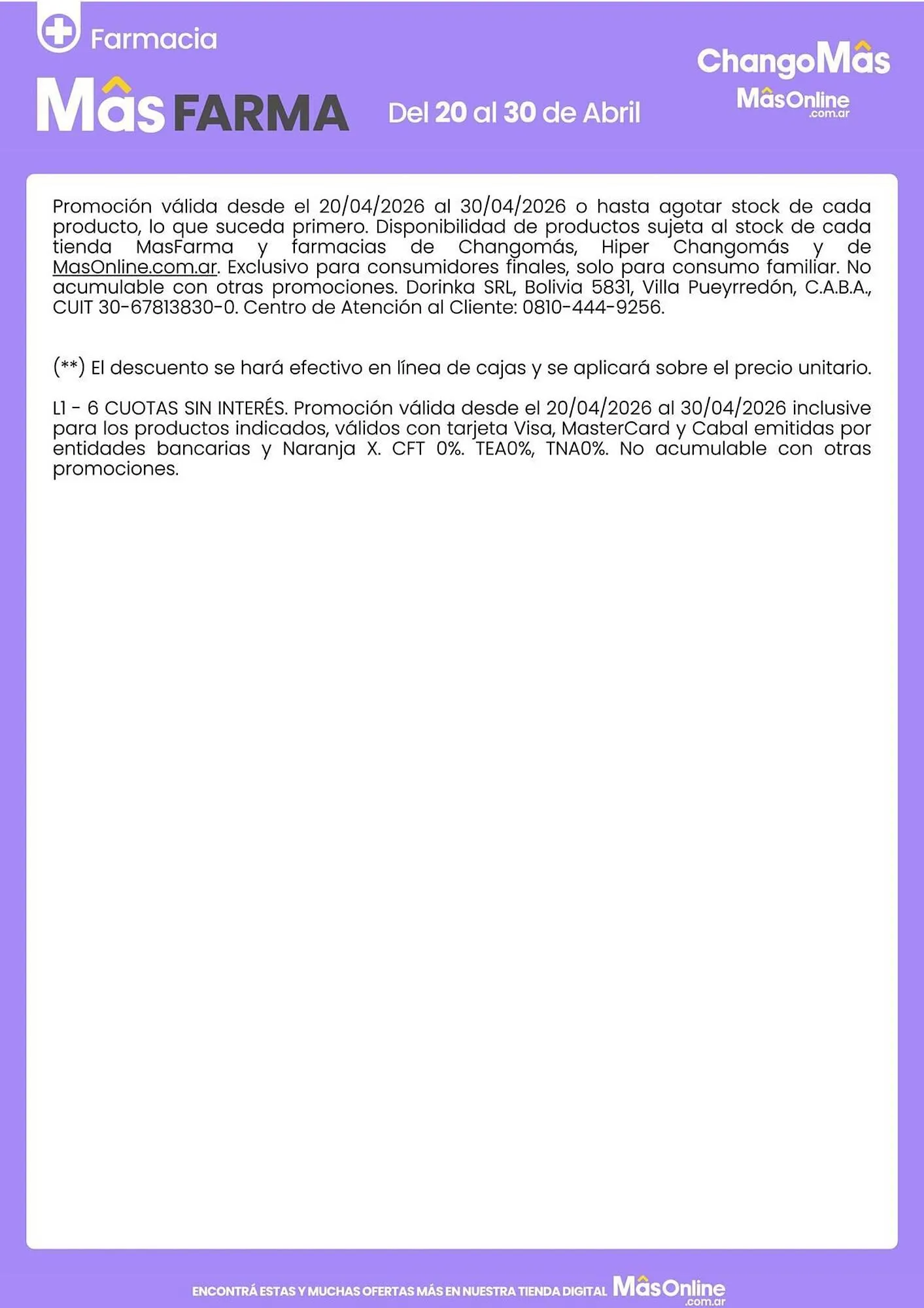 Ofertas de Catálogo Changomas 21 de abril al 30 de abril 2026 - Página 7 del catálogo