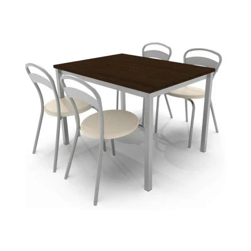 Juego De Comedor Dielfe Mz1100 Sml017 4 Sillas