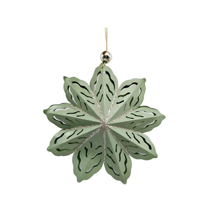 Colgante Flor Cotidiana menta 13x4.5x13 cm