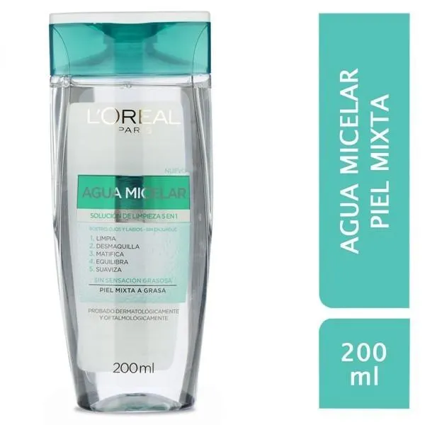 Loreal Dermo Expertise Agua Micelar Hidra Total 5 piel Mixta 200 ml