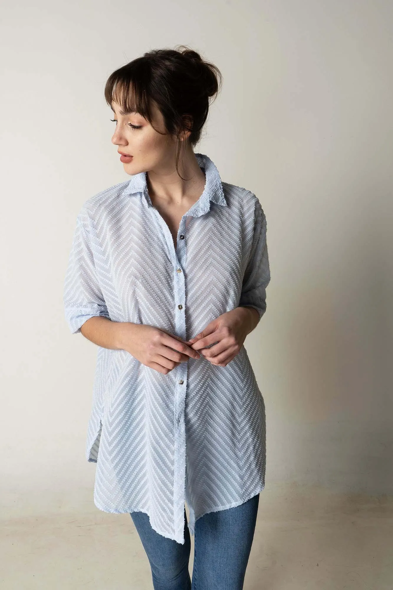 camisola ensueño celeste