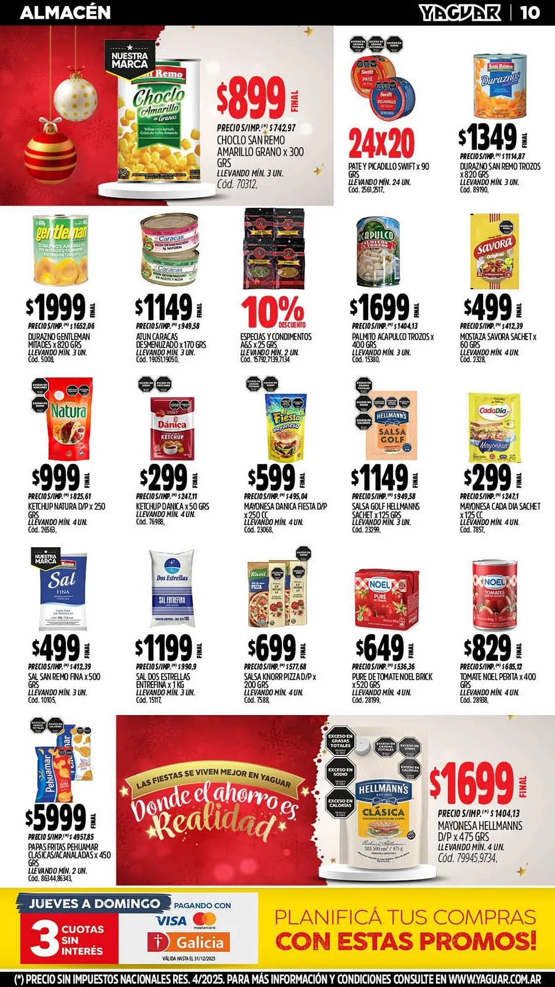 Ofertas de Catálogo Supermercados Yaguar 22 de diciembre al 28 de diciembre 2025 - Página 12 del catálogo