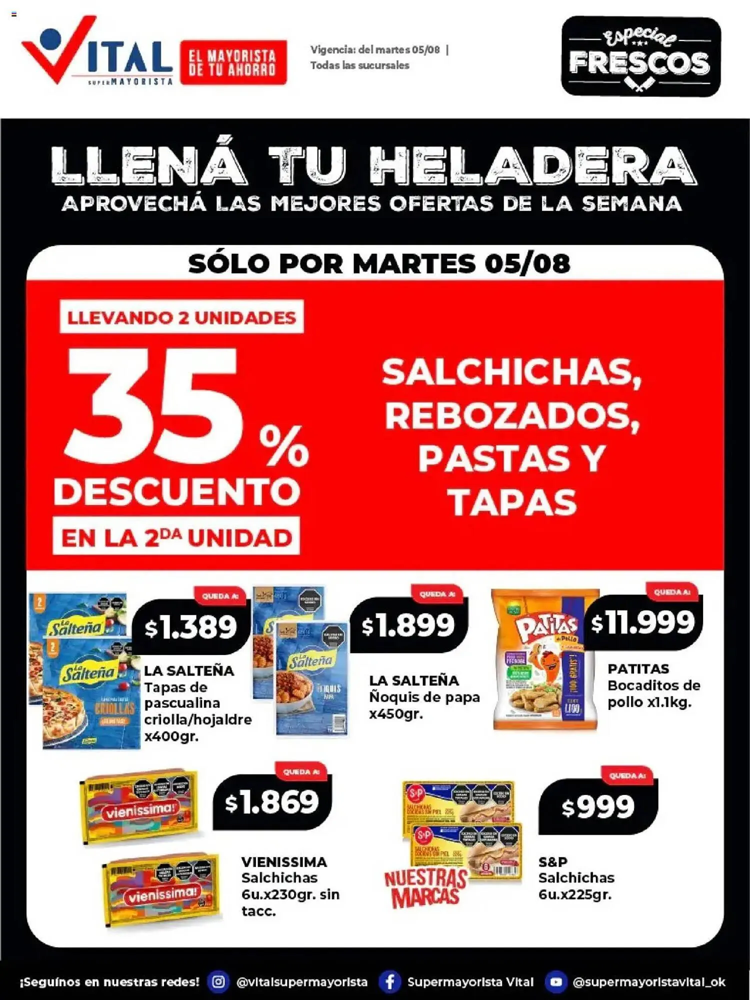 Ofertas de Catálogo Supermayorista Vital 5 de agosto al 5 de agosto 2025 - Página 1 del catálogo