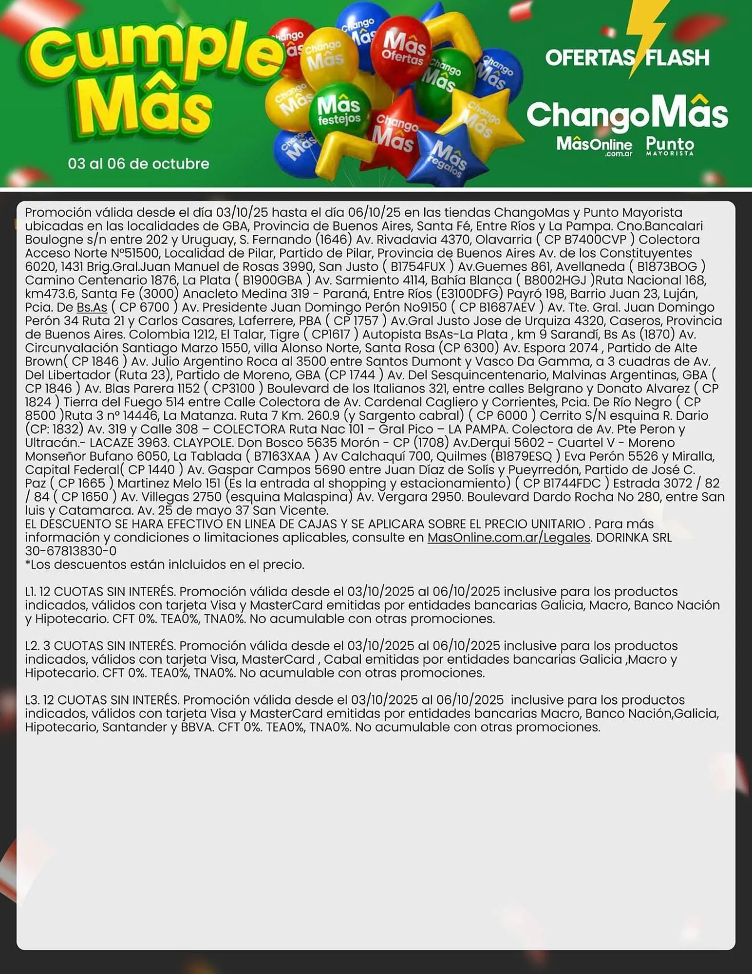 Ofertas de Catálogo Changomas 3 de octubre al 6 de octubre 2025 - Página 6 del catálogo