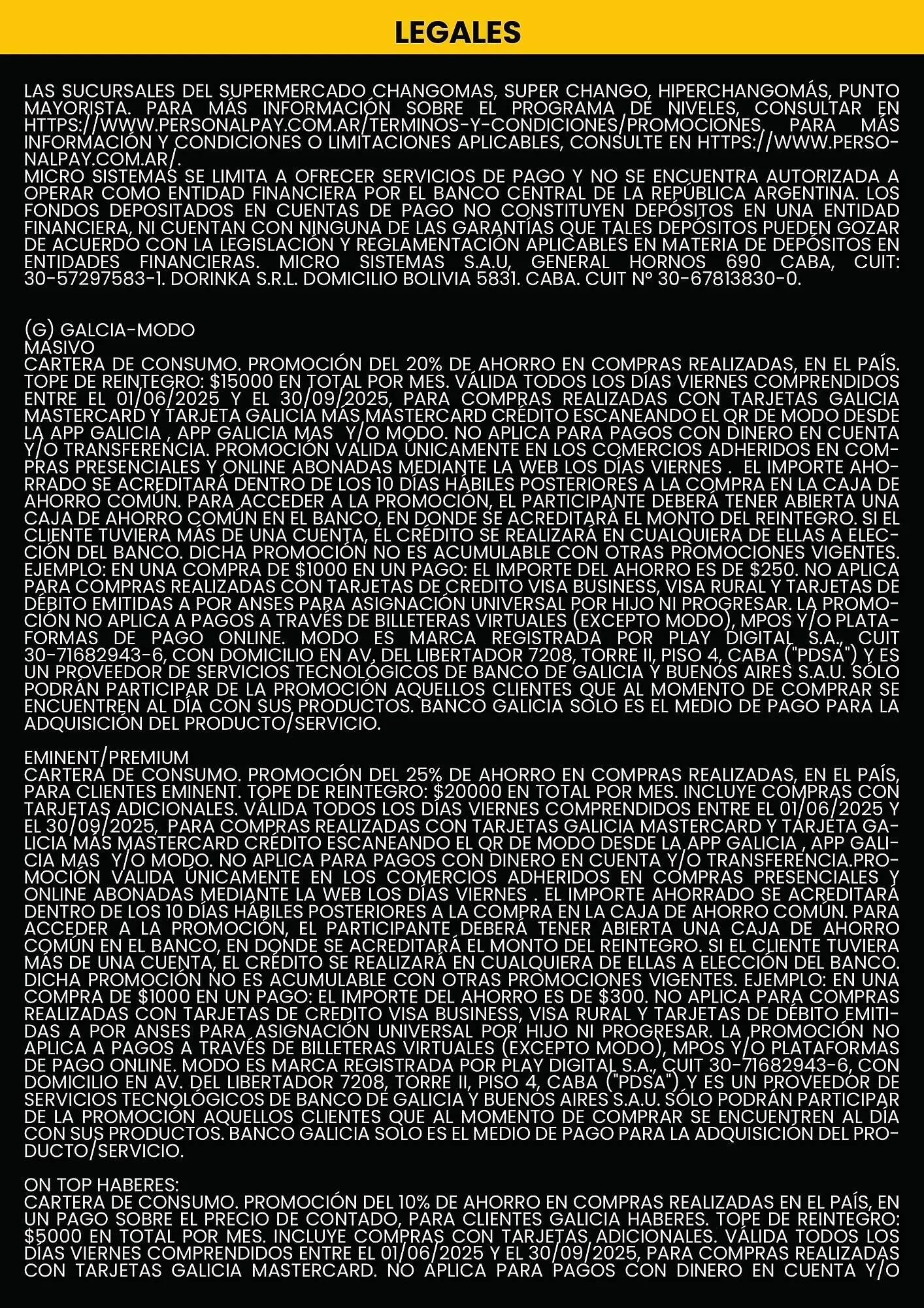 Ofertas de catálogo Changomas 1 de septiembre al 30 de septiembre 2025 - Página 11 del catálogo