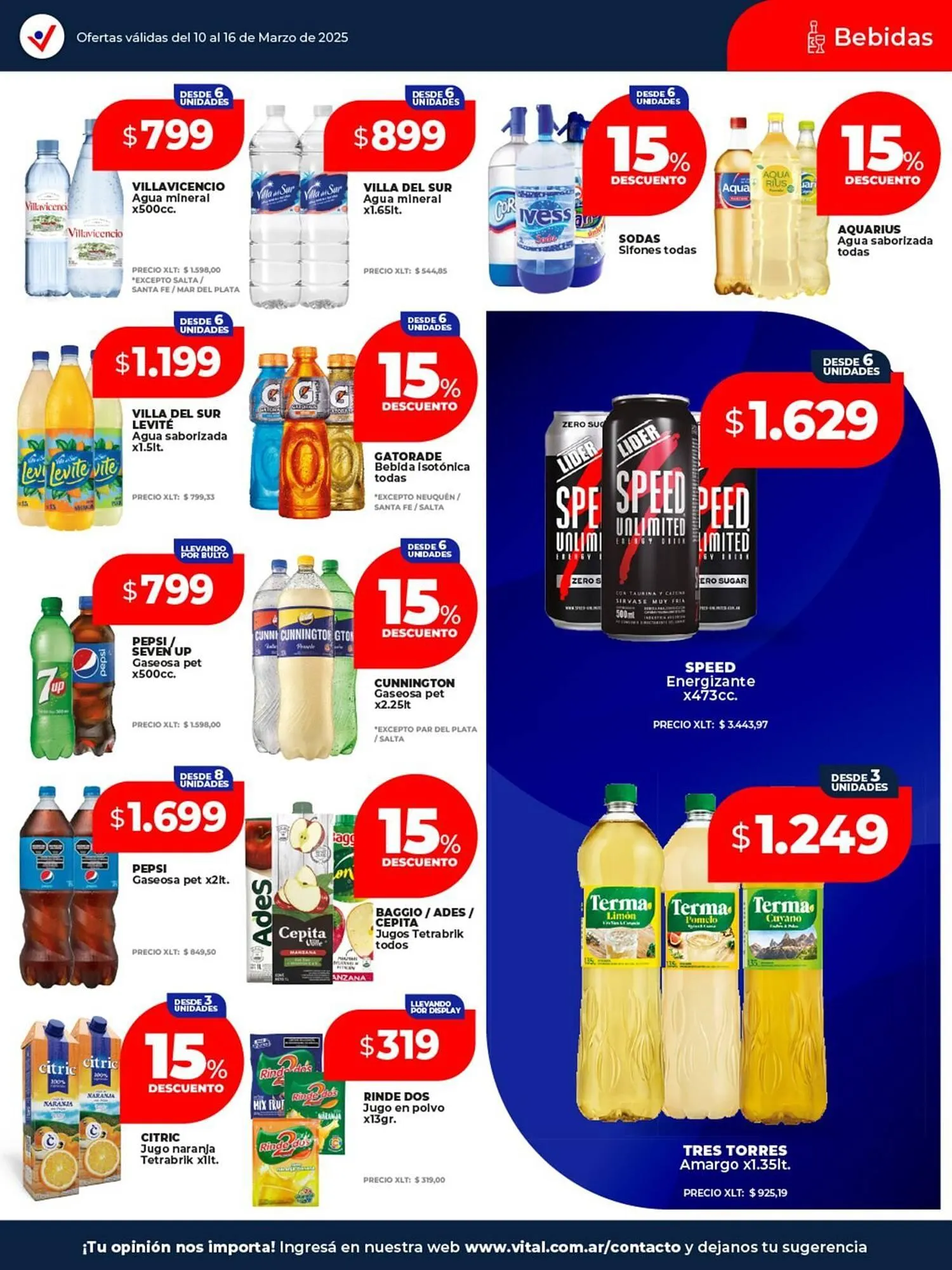 Ofertas de Catálogo Supermayorista Vital 10 de marzo al 16 de marzo 2025 - Página 15 del catálogo