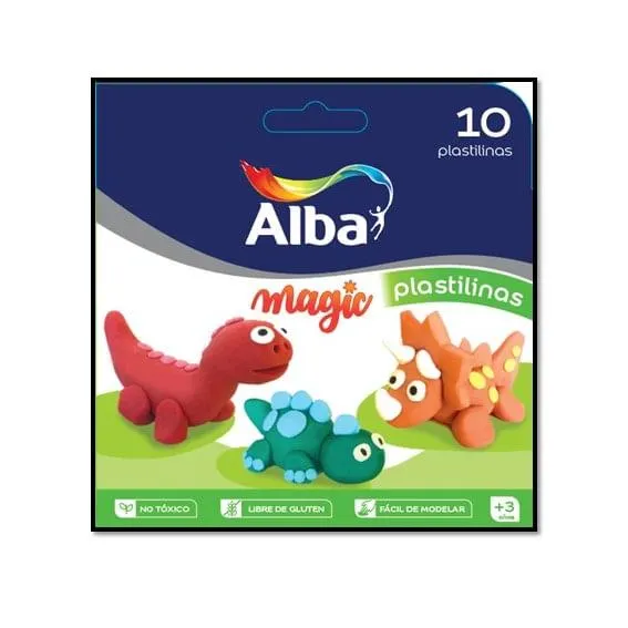 PLASTILINA ESTUCHE X 10 SURTIDO X 12 BLISTERS