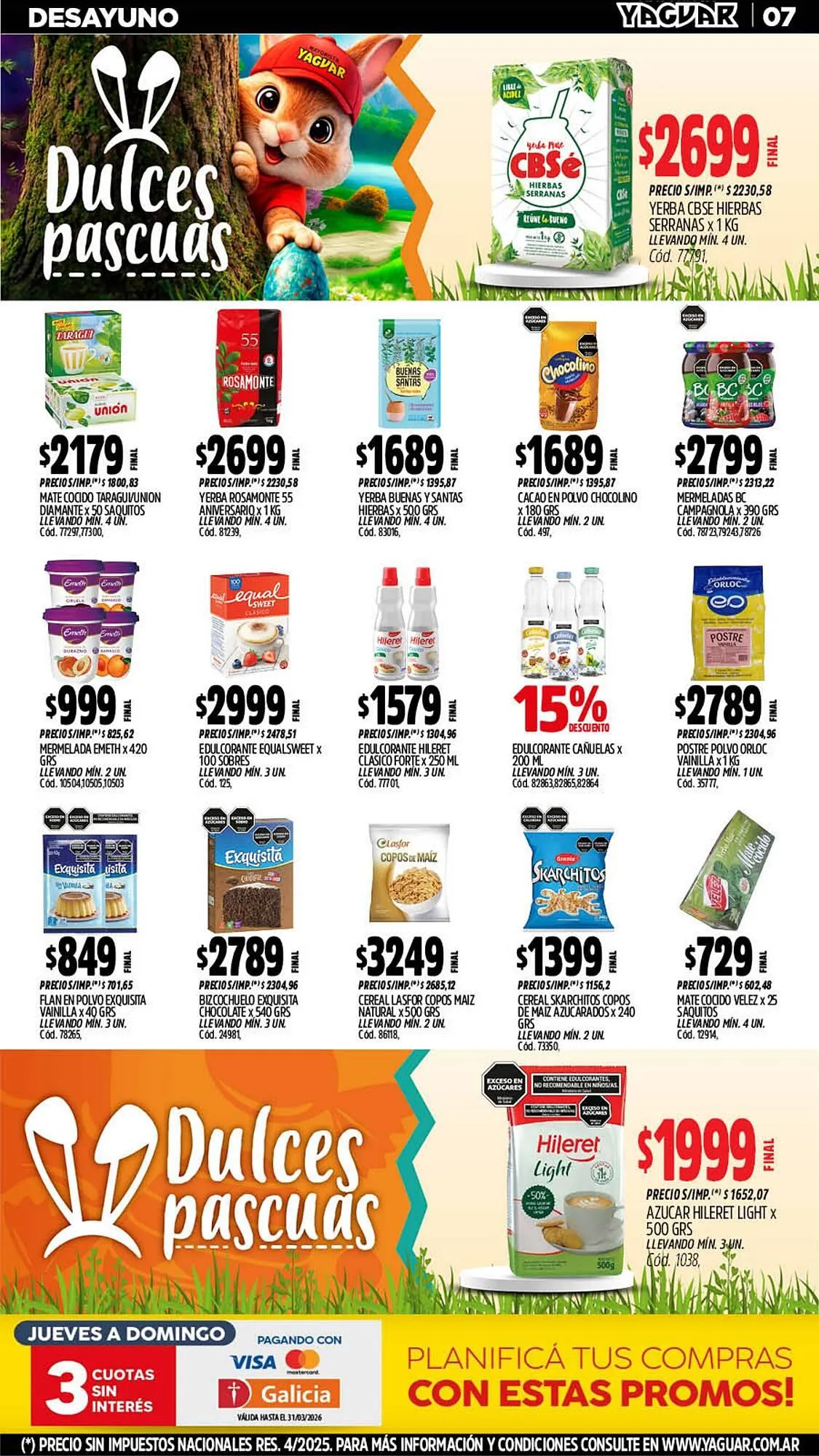 Ofertas de Catálogo Supermercados Yaguar 16 de marzo al 30 de marzo 2026 - Página 7 del catálogo