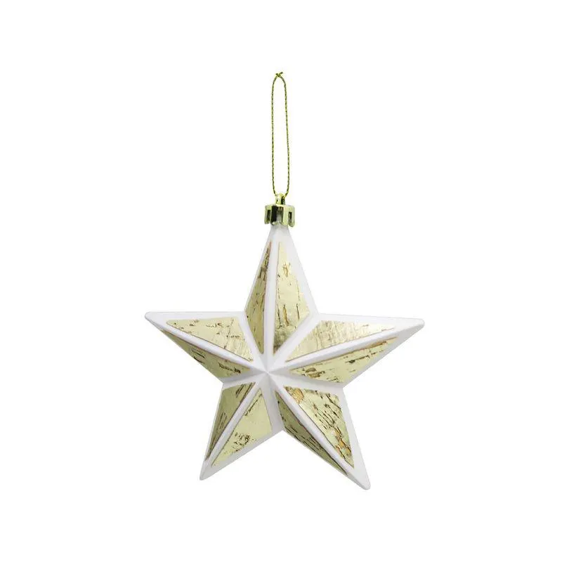 Colgante de árbol Estrella Cotidiana metálica 12x3 cm