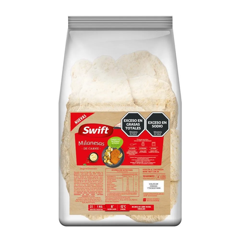 Milanesas De Carne Swift 1kg