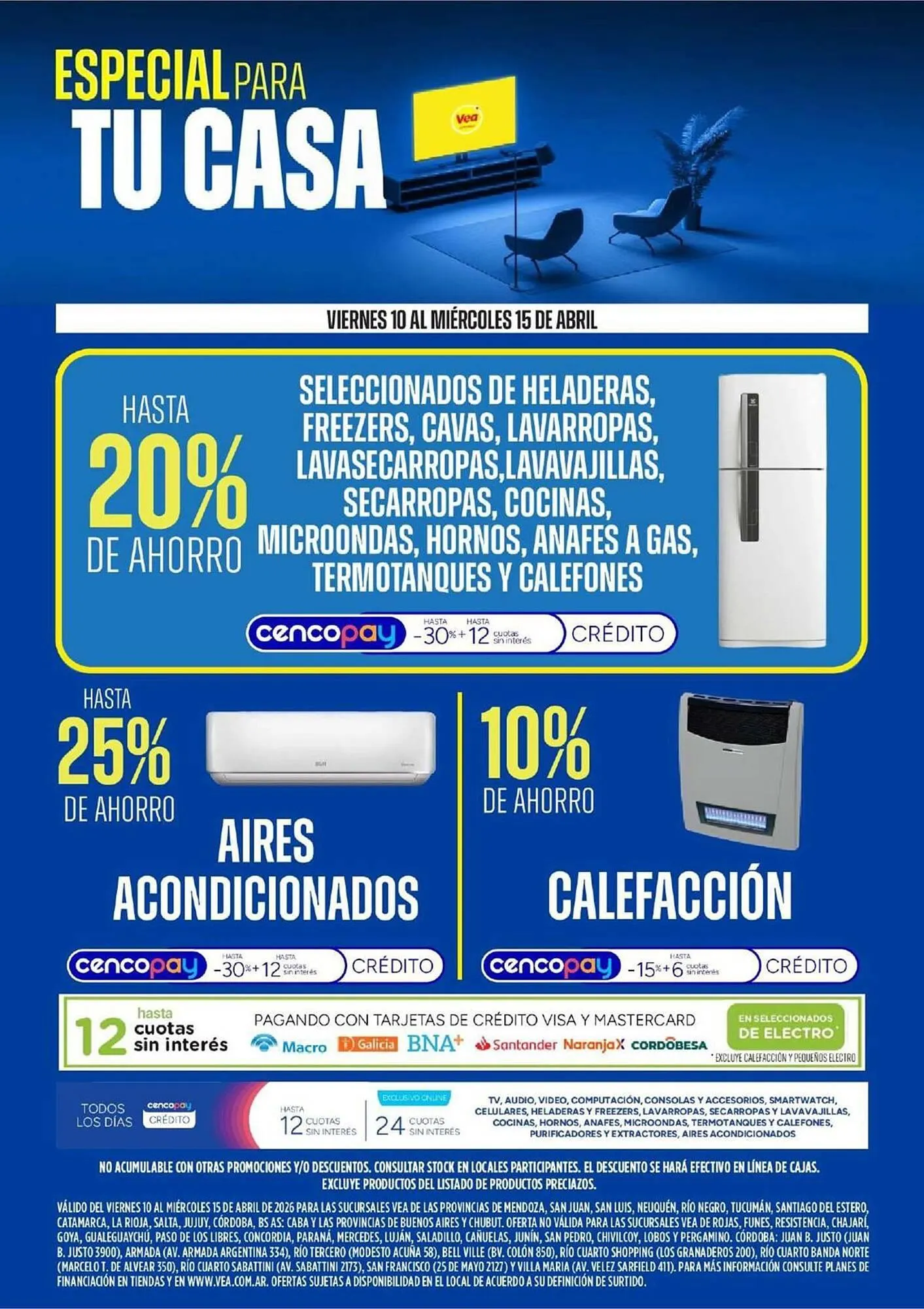 Ofertas de Catálogo Supermercados Vea 10 de abril al 15 de abril 2026 - Página 1 del catálogo