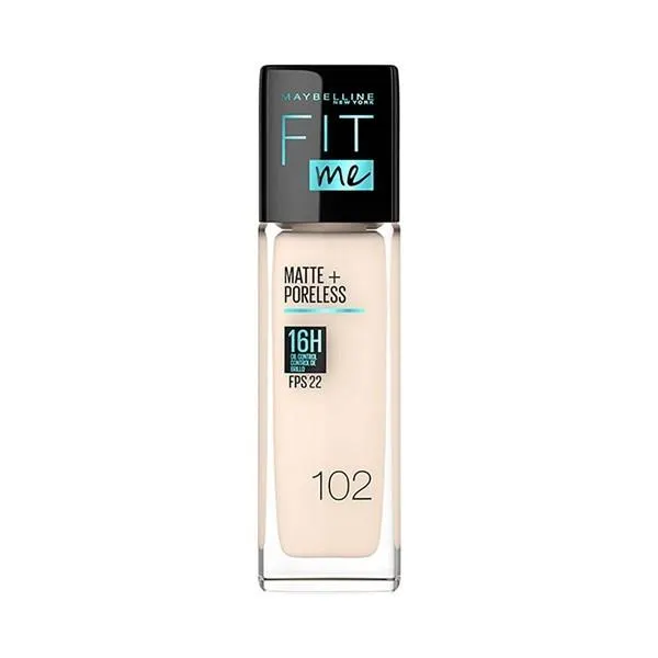 Maybelline Fit Me Matte Poreless 16H 102 Fair 05 porcelain__fefe