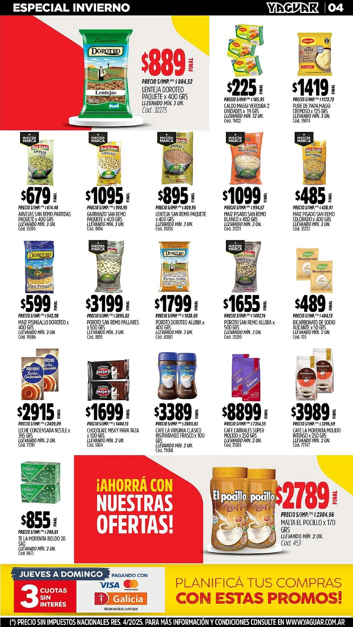 Ofertas de Catálogo Supermercados Yaguar 28 de julio al 4 de agosto 2025 - Página 4 del catálogo