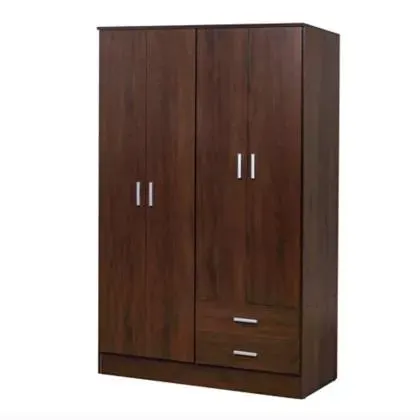 Placard Tana Eco 4 puertas con 2 cajones café