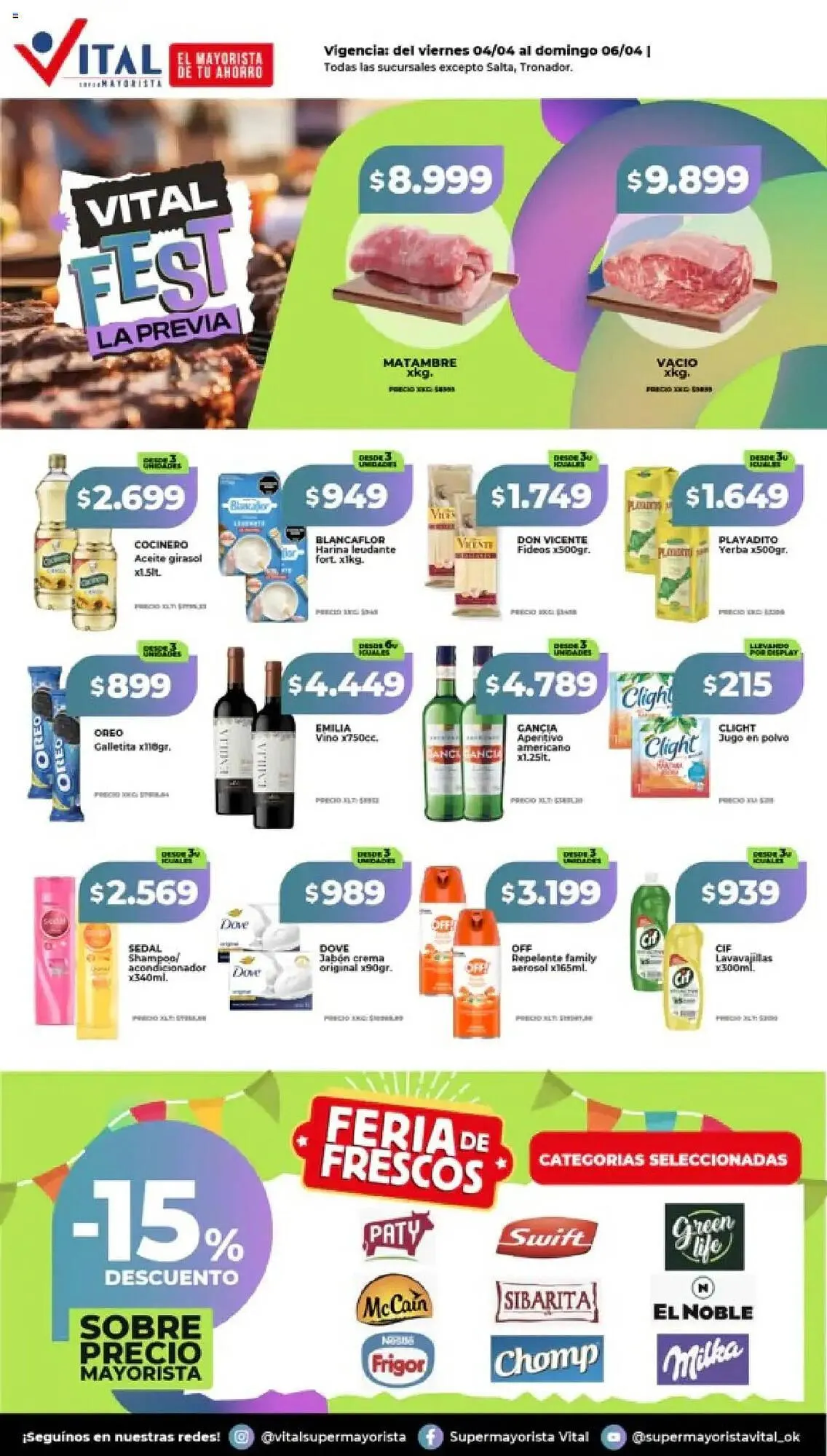 Ofertas de Catálogo Supermayorista Vital 4 de abril al 6 de abril 2025 - Página 1 del catálogo