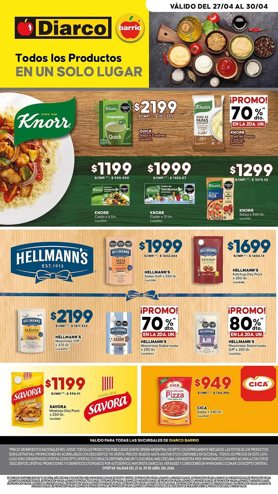 Ofertas de Catálogo Diarco 27 de abril al 30 de abril 2026 - Página 1 del catálogo