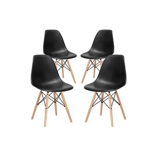 Silla Eames ideal comedor living negra x4u