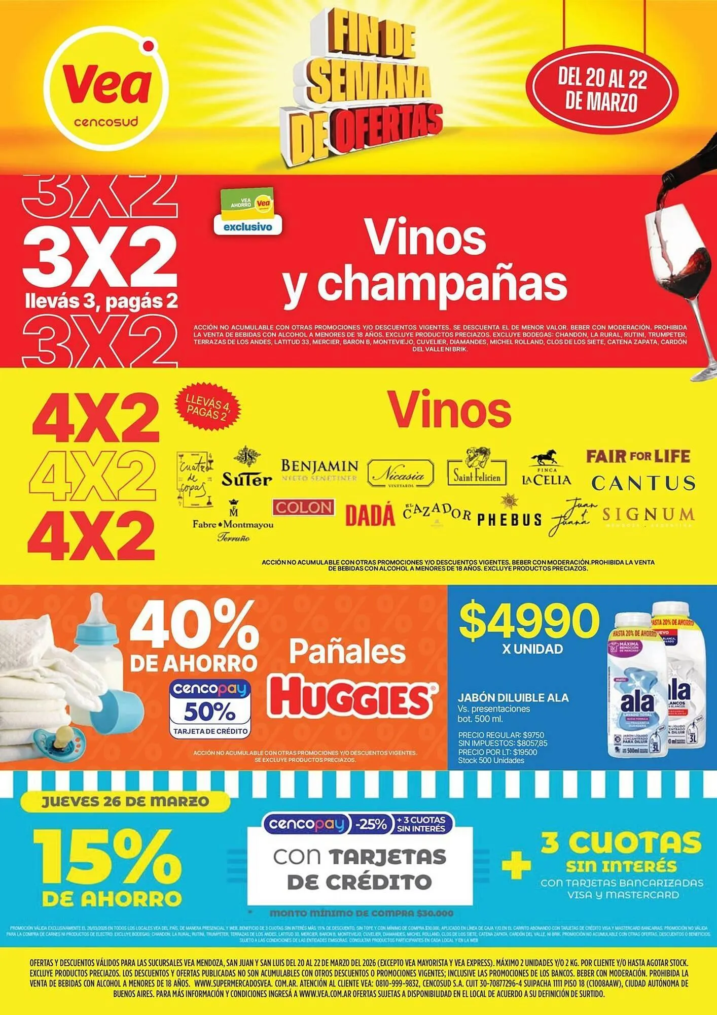 Ofertas de Catálogo Supermercados Vea 20 de marzo al 26 de marzo 2026 - Página 1 del catálogo