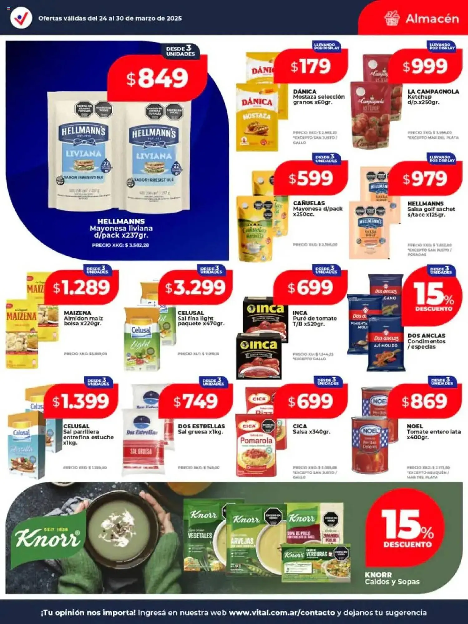 Ofertas de Catálogo Supermayorista Vital 24 de marzo al 30 de marzo 2025 - Página 16 del catálogo