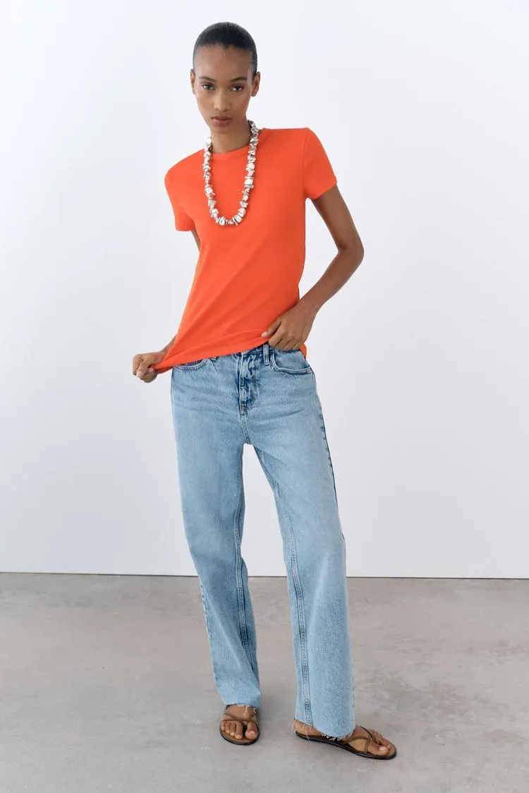 CAMISETA RIB MANGA CORTA