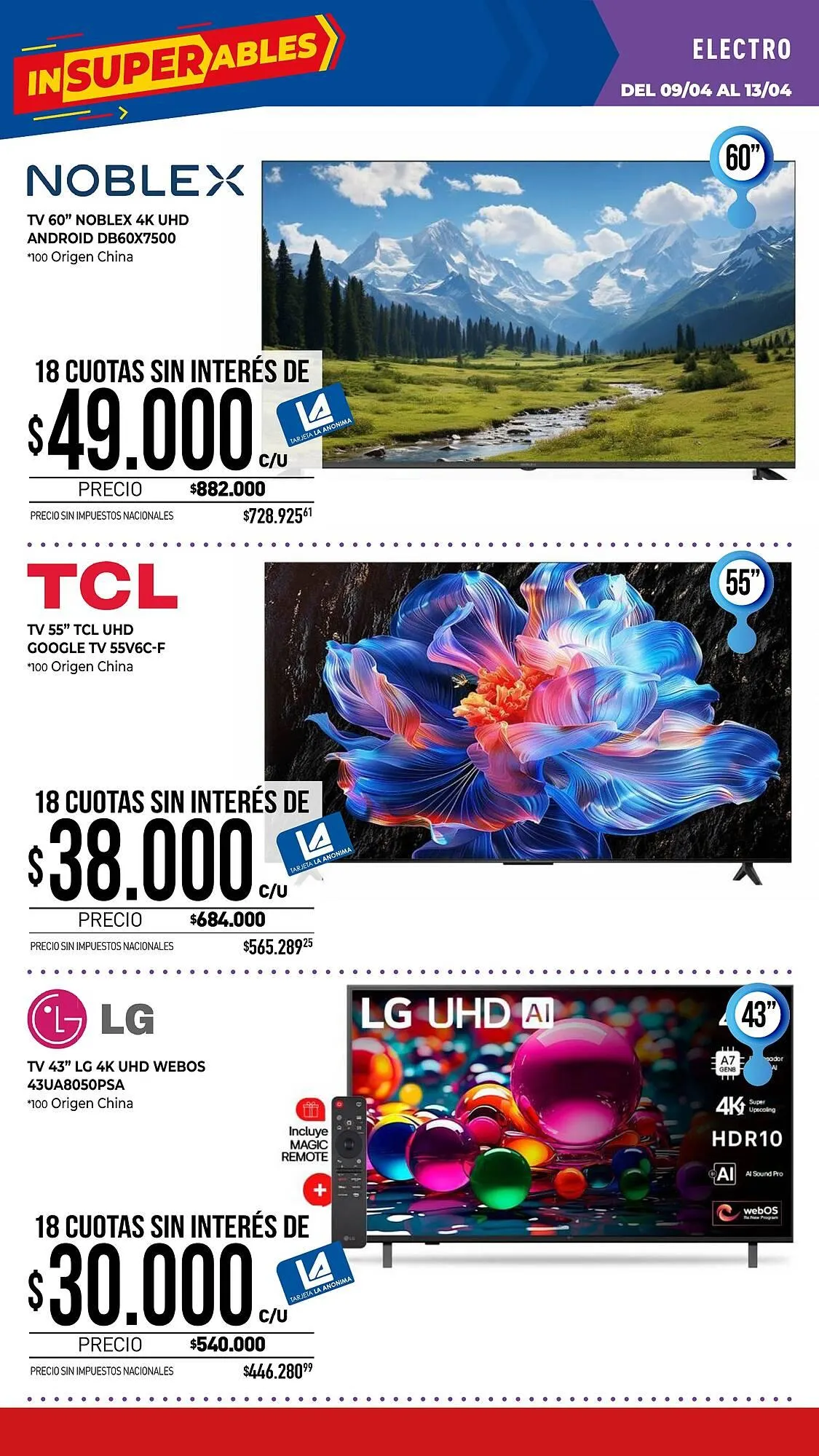 Ofertas de Catálogo La Anonima 10 de abril al 19 de abril 2026 - Página 34 del catálogo