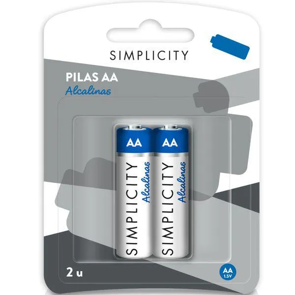 Pilas Alcalinas Simplicity AA x 2 un