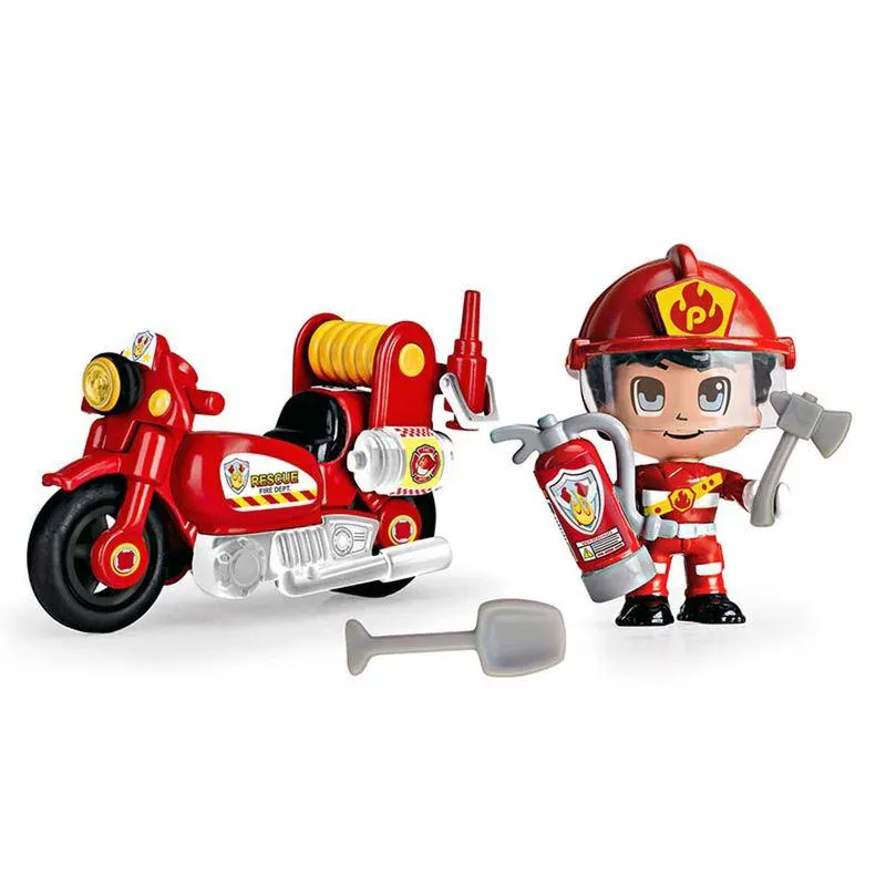 Pinypon Action Moto bombero + figura