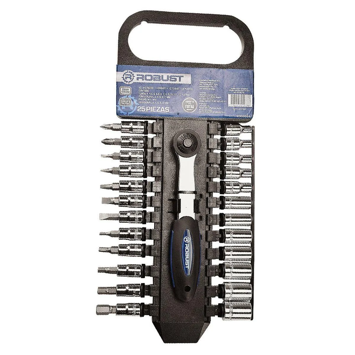 Set de Tubos y Puntas 25 Piezas 4-13 Mm Robust