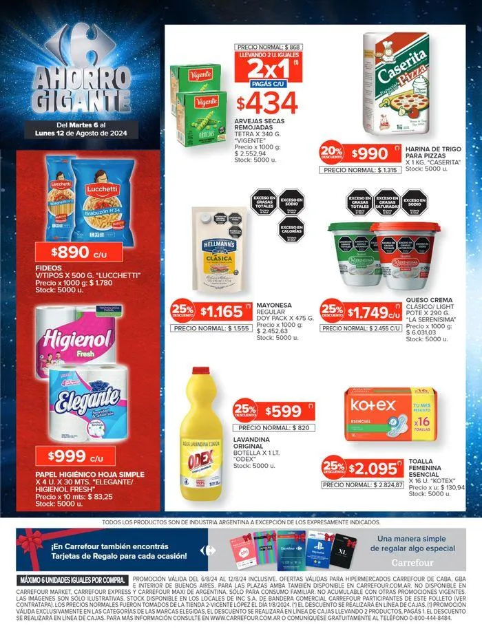 Ofertas de Catálogo Ahorro Gigante Hiper 6 de agosto al 12 de agosto 2024 - Página 22 del catálogo