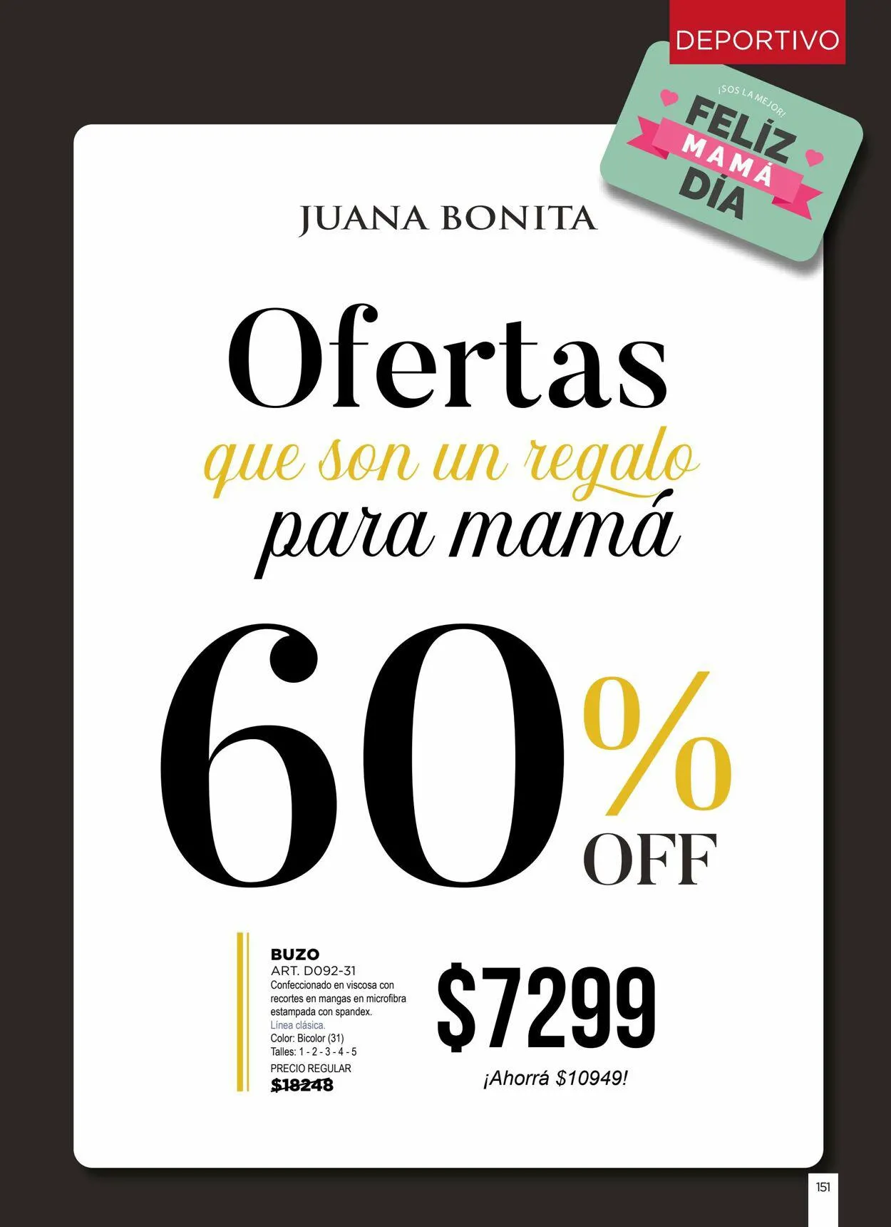Ofertas de Juana Bonita 7 de septiembre al 30 de septiembre 2023 - Página 151 del catálogo