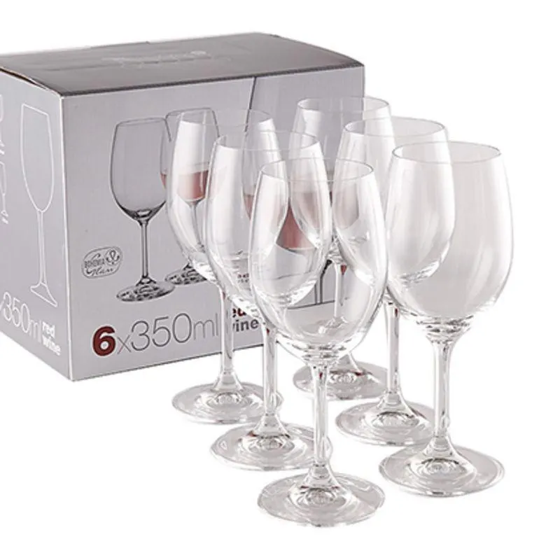 Caja De Copas X 6 Vino Lara Cristal Bohemia 350 Ml - OKKO
