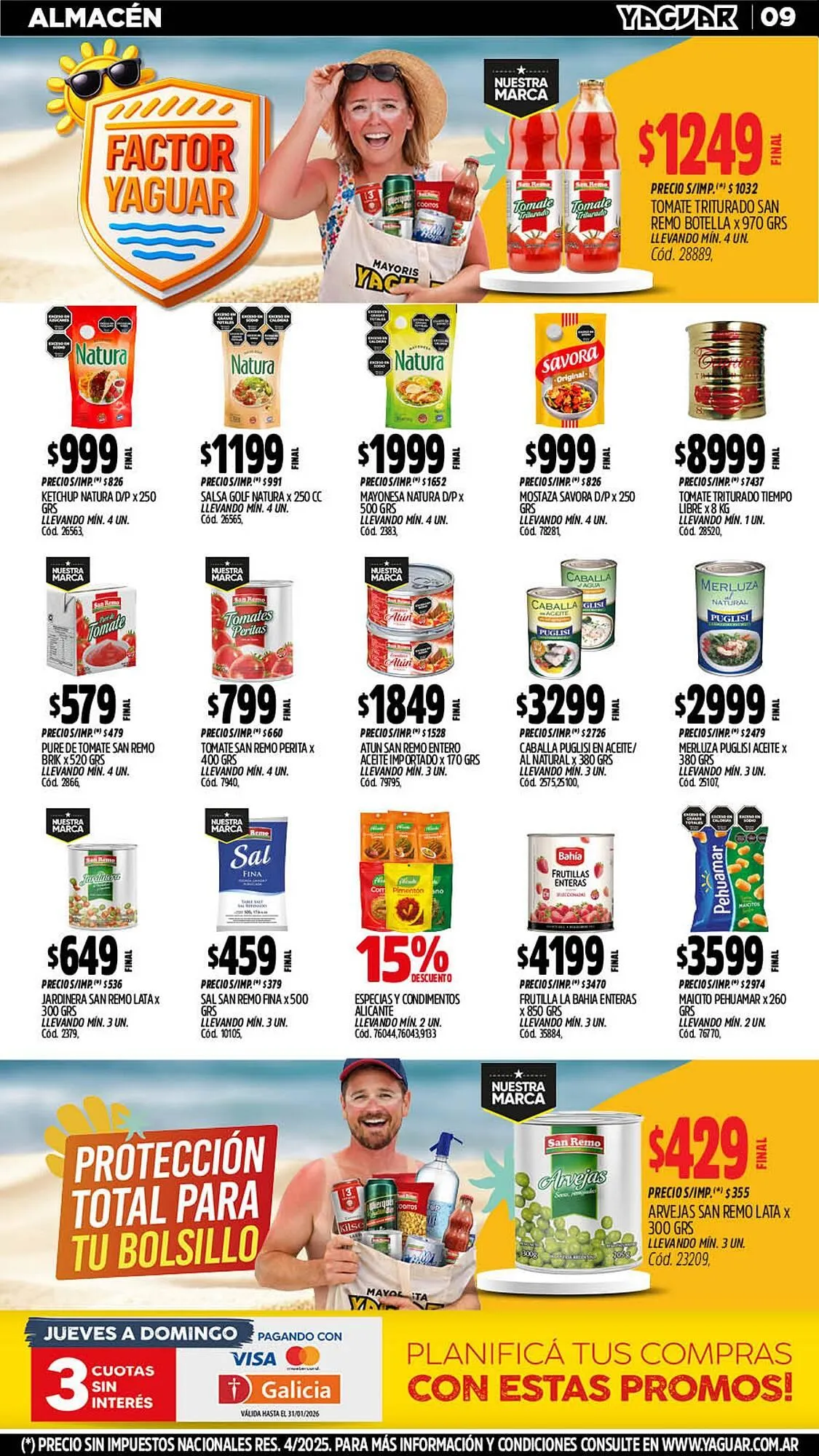 Ofertas de Catálogo Supermercados Yaguar 26 de enero al 1 de febrero 2026 - Página 9 del catálogo