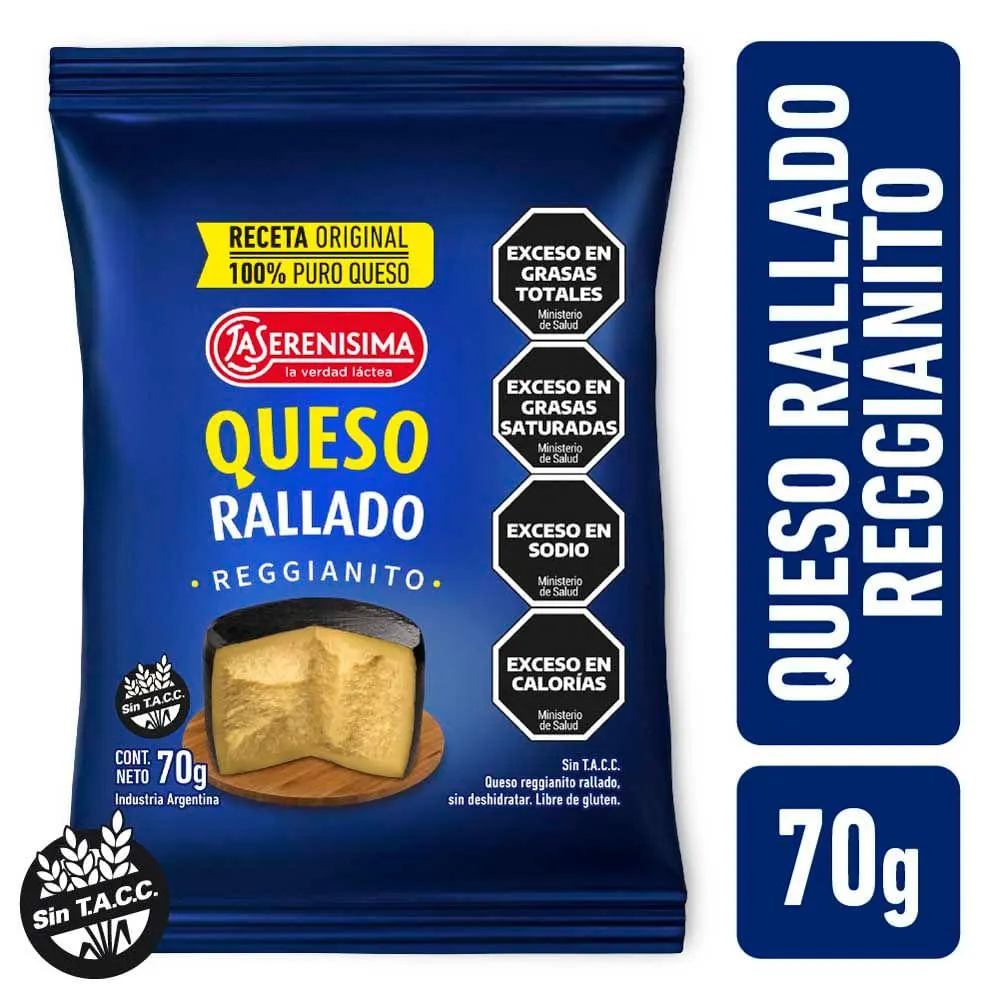 Queso Reggianito Rallado La Serenisima 70 Gr.