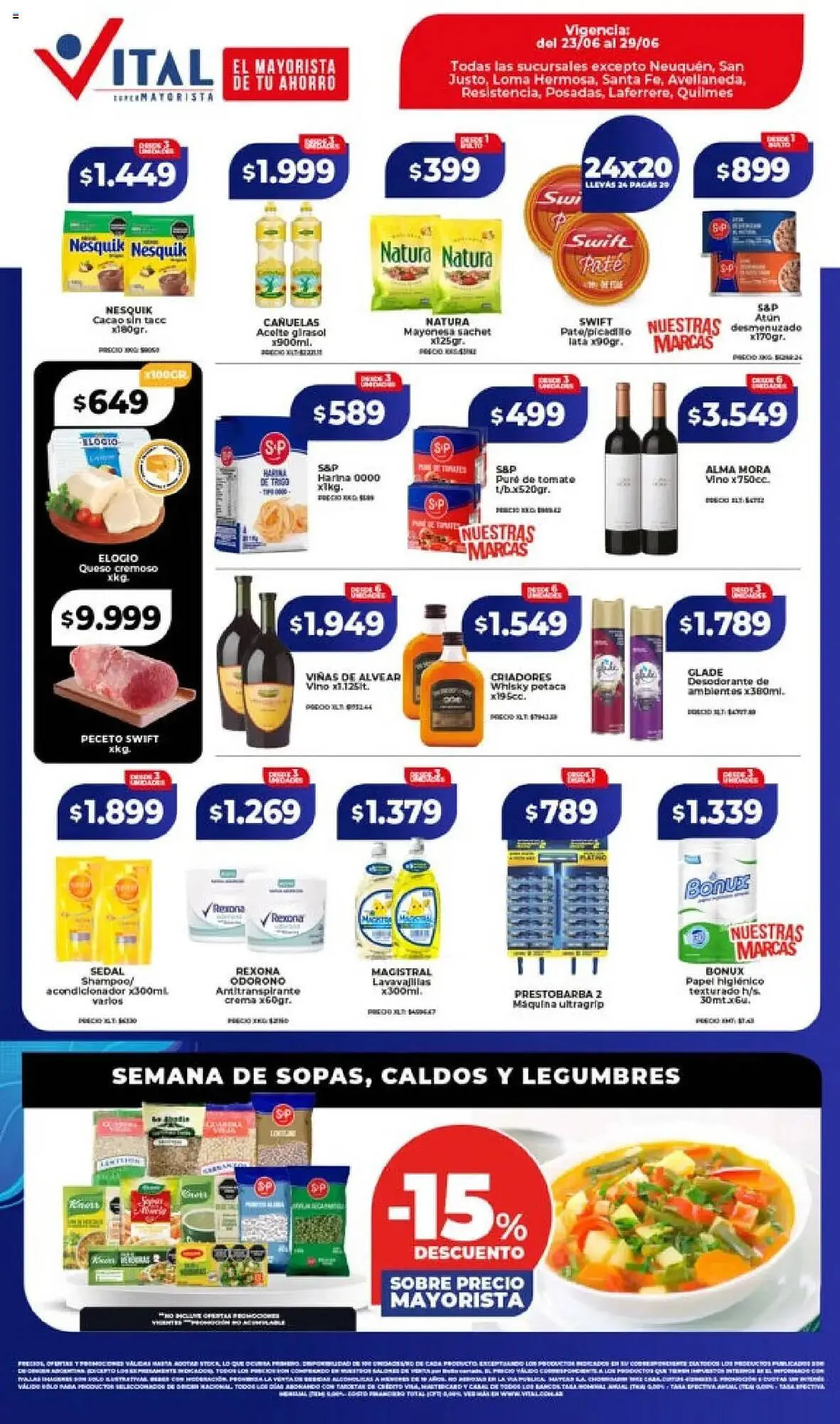 Ofertas de Catálogo Supermayorista Vital 23 de junio al 29 de junio 2025 - Página 1 del catálogo
