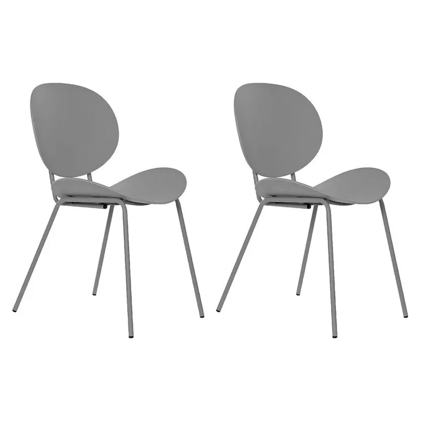 Pack de 2 sillas de comedor Concept gris