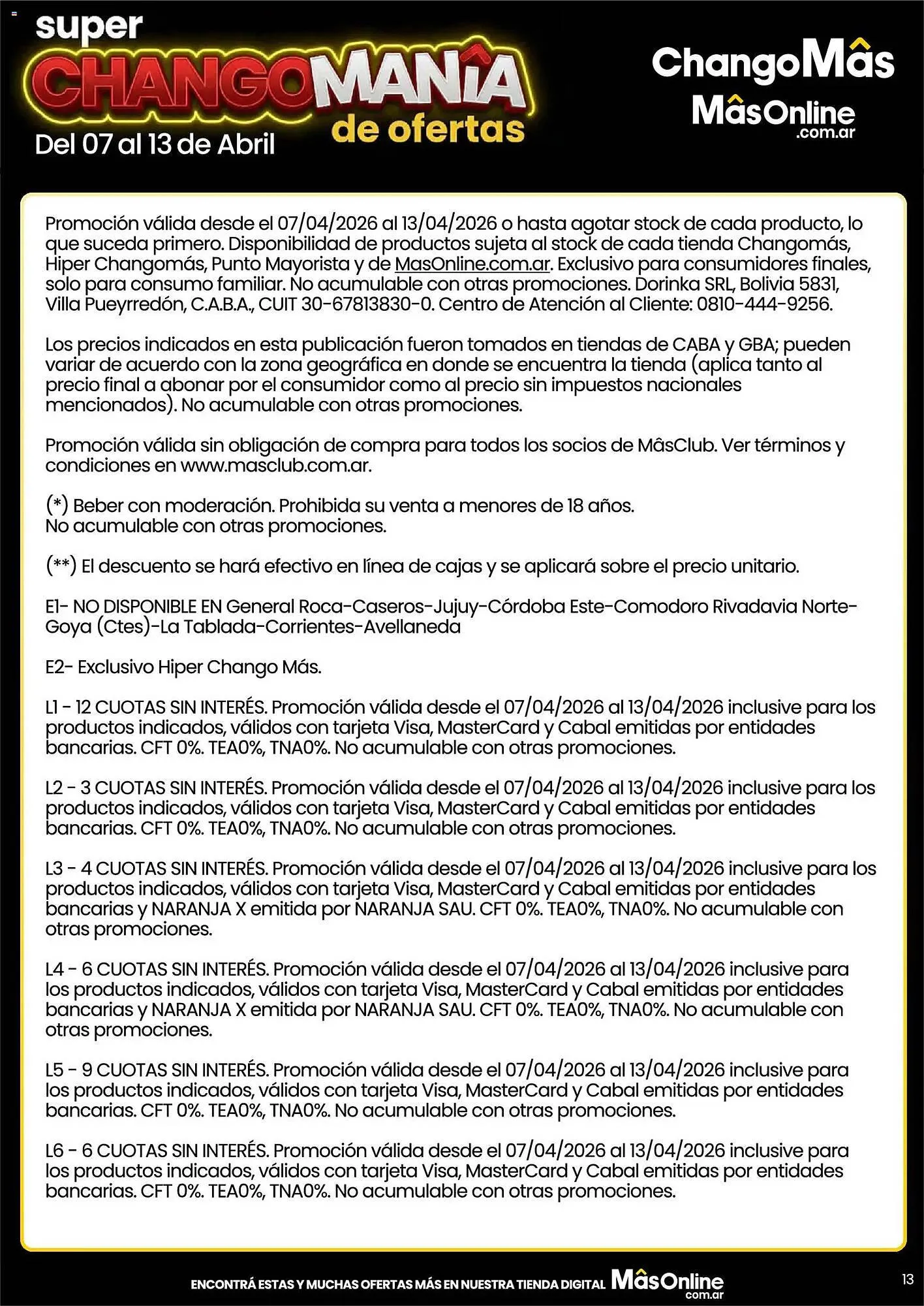 Ofertas de Catálogo Changomas 7 de abril al 14 de abril 2026 - Página 13 del catálogo