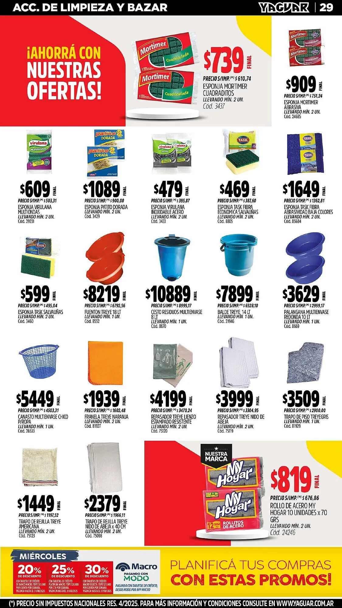 Ofertas de Catálogo Supermercados Yaguar 18 de agosto al 24 de agosto 2025 - Página 29 del catálogo