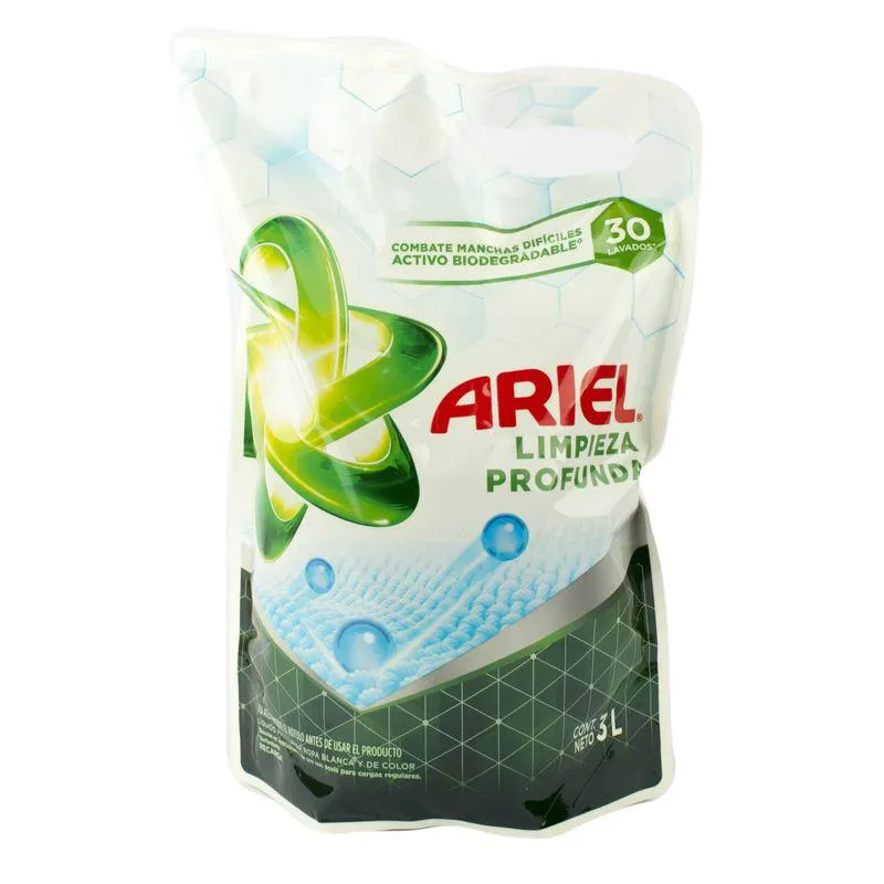 Jabón Líquido Ariel Limpieza Profunda 3l