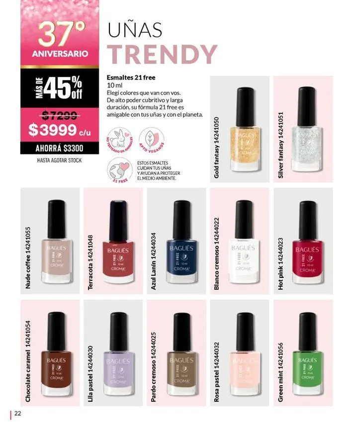 Ofertas de Ofertas Bagués Campaña 08 Argentina 10 de agosto al 24 de agosto 2024 - Página 30 del catálogo