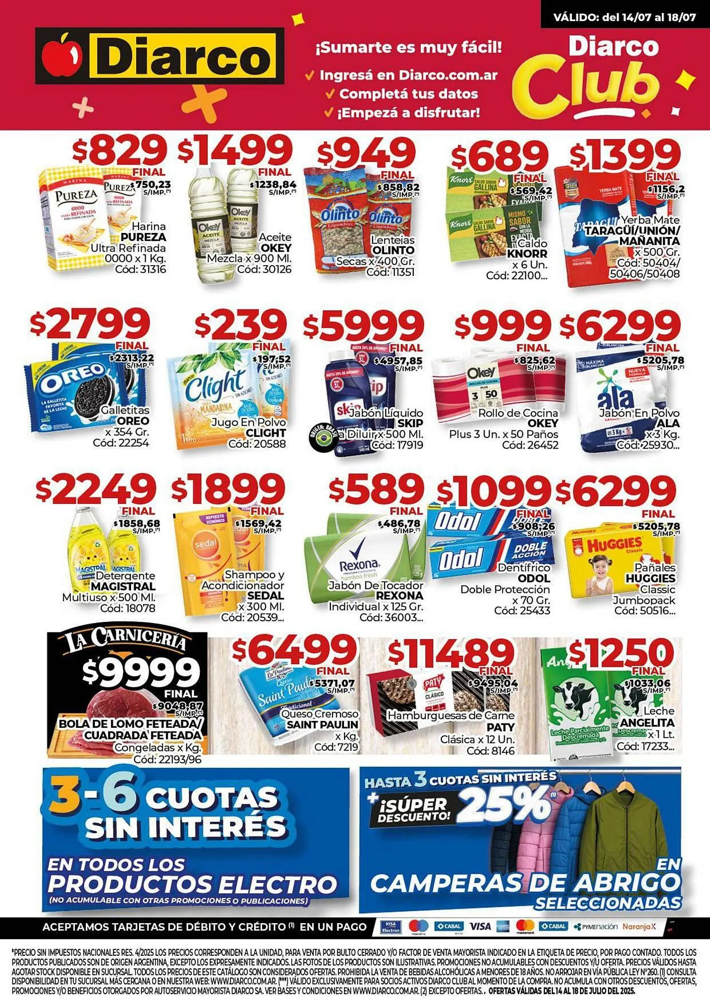 Ofertas de Catálogo Diarco 14 de julio al 18 de julio 2025 - Página 1 del catálogo
