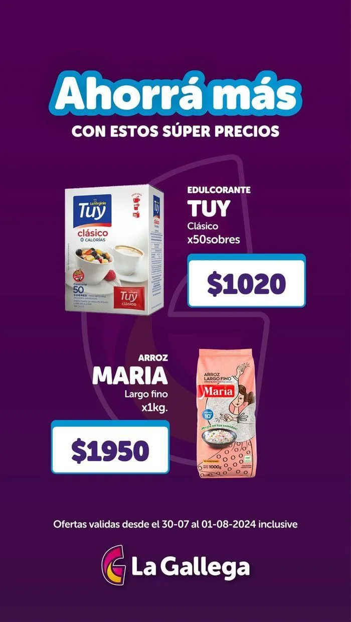 Ofertas de Ofertas Supermercados La Gallega 31 de julio al 1 de agosto 2024 - Página 3 del catálogo