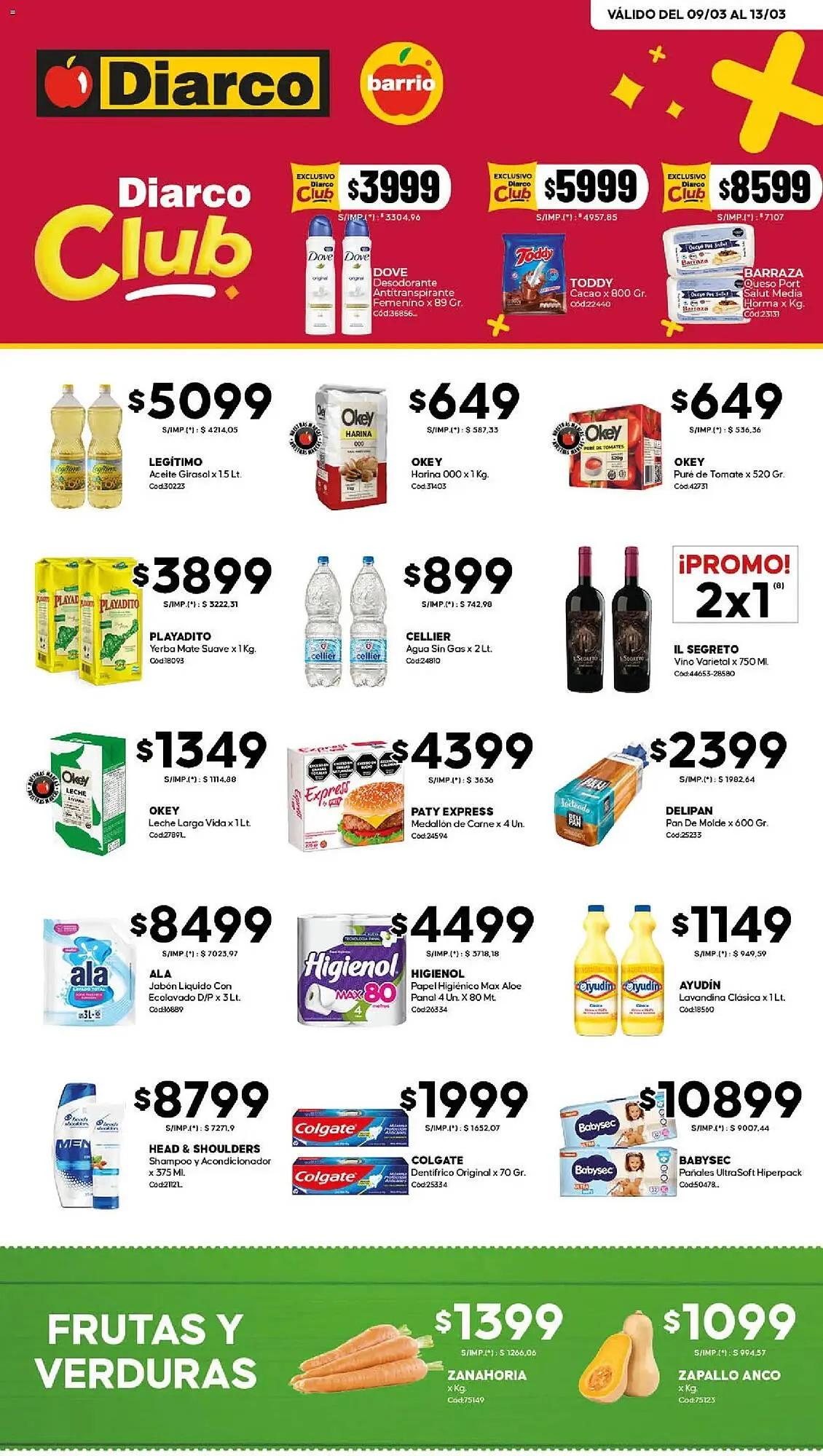 Ofertas de Catálogo Diarco 9 de marzo al 14 de marzo 2026 - Página 1 del catálogo
