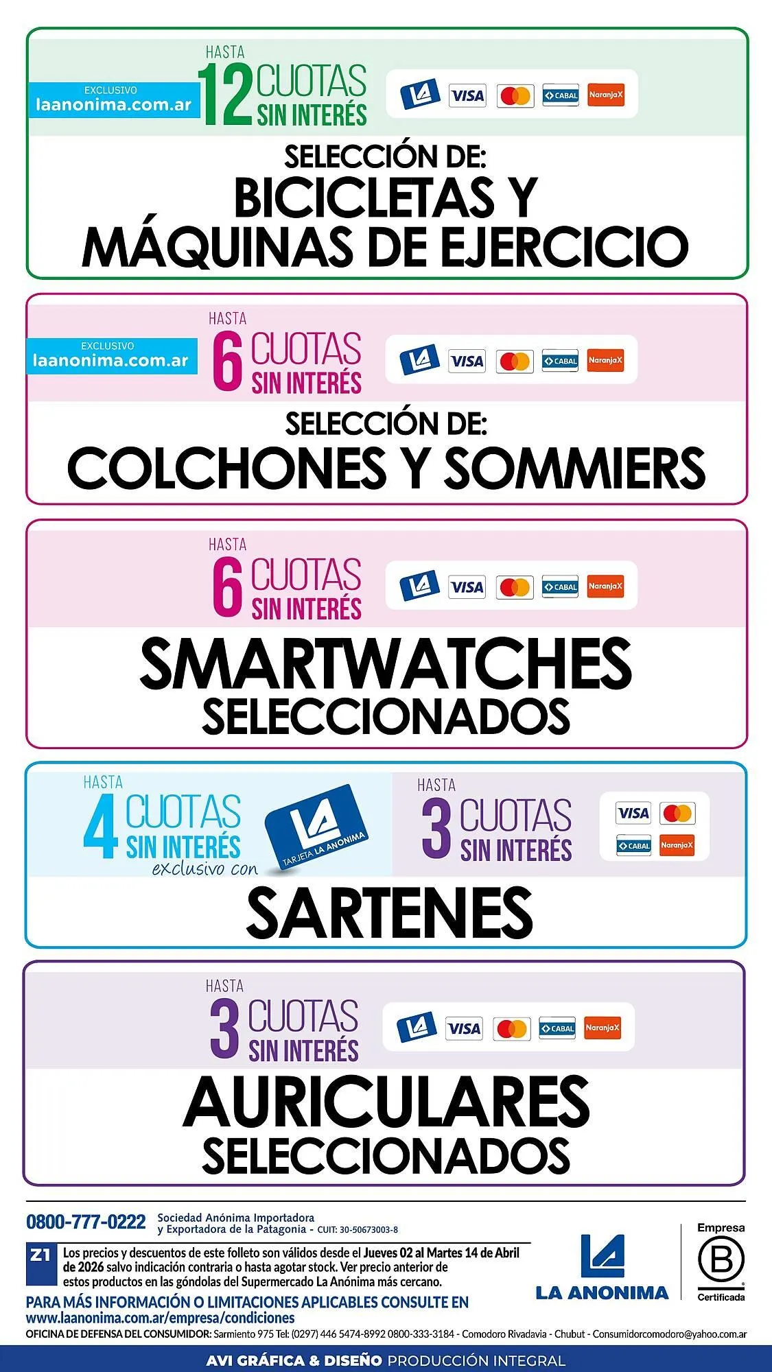 Ofertas de Catálogo La Anonima 2 de abril al 14 de abril 2026 - Página 28 del catálogo