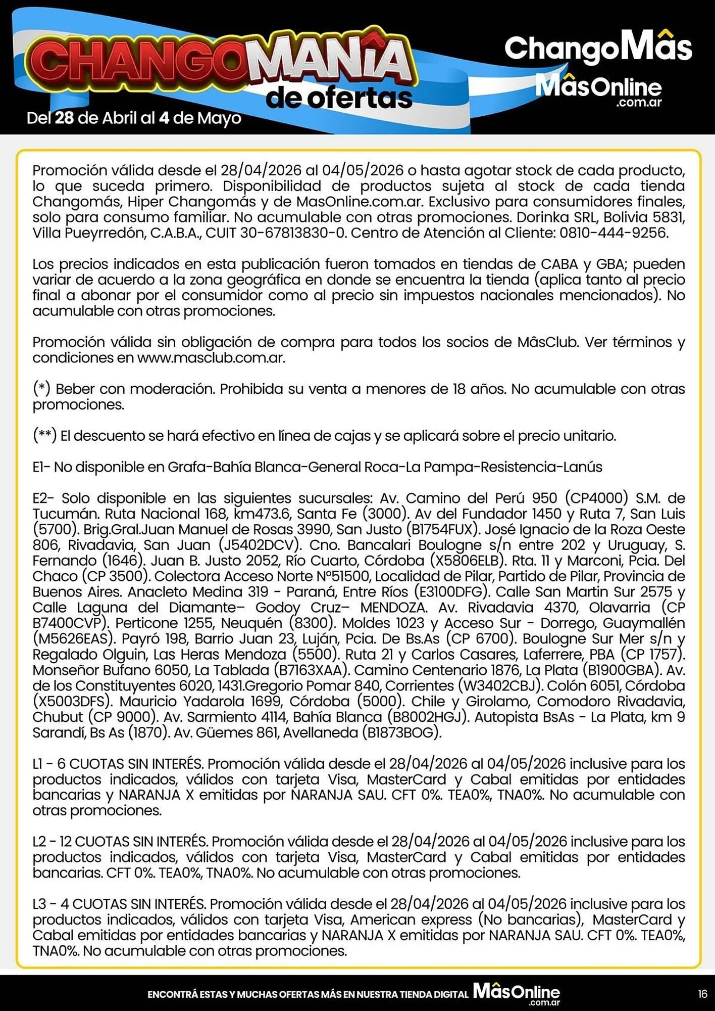 Ofertas de Catálogo Changomas 28 de abril al 4 de mayo 2026 - Página 16 del catálogo