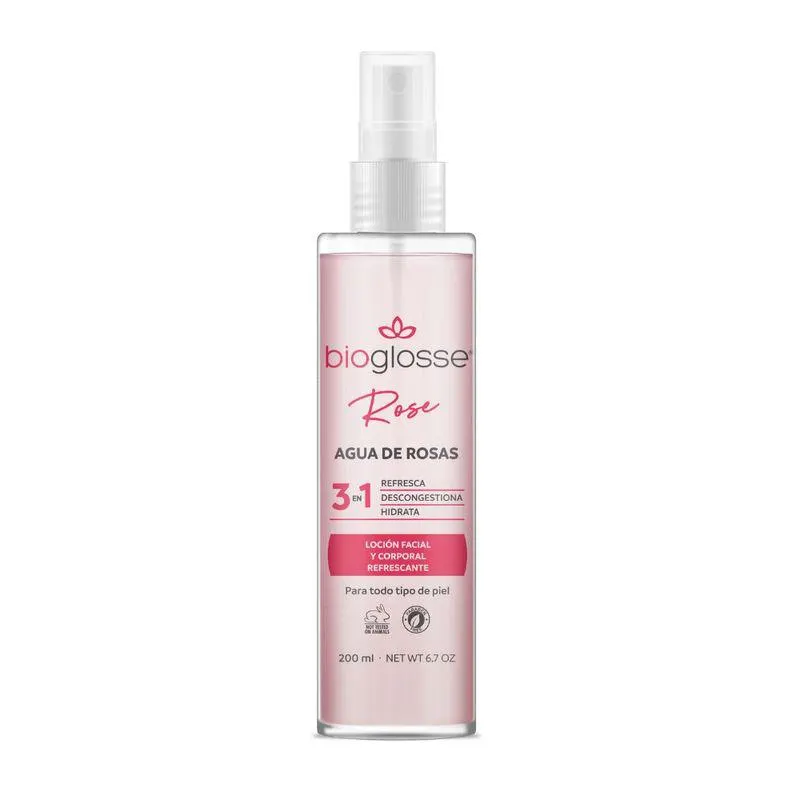 Agua de Rosas Loción Facial y Corporal 3 En 1 Rose