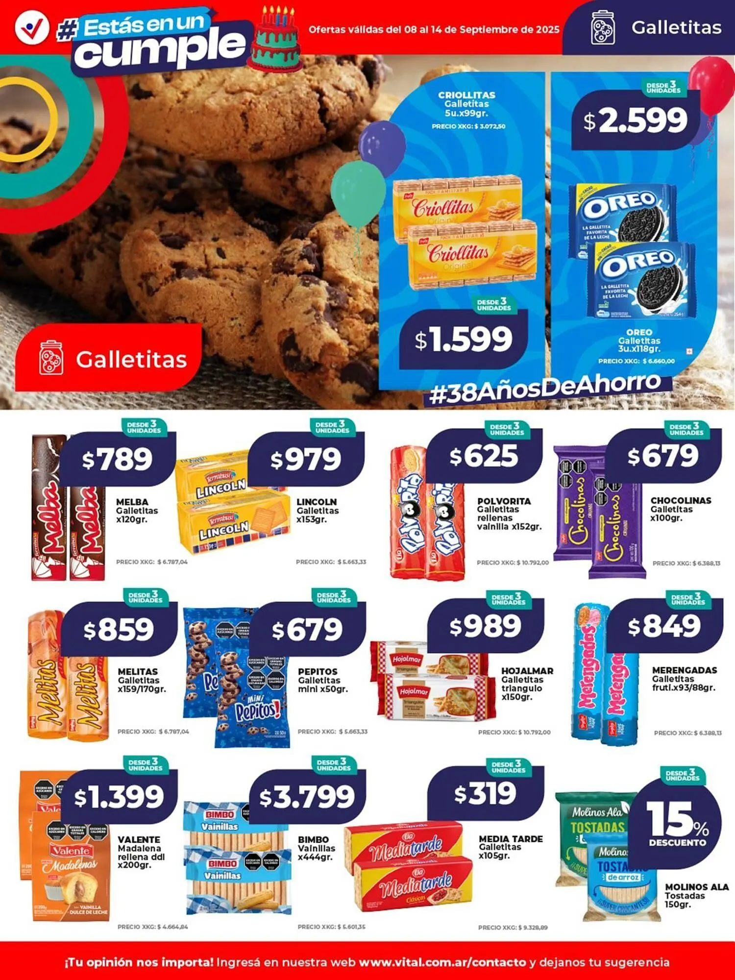 Ofertas de Catálogo Supermayorista Vital 8 de septiembre al 14 de septiembre 2025 - Página 19 del catálogo