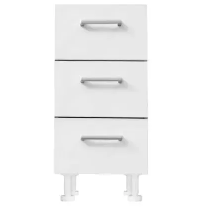 Bajo cajonero 40 x 82.5 cm Lugano 3 cajones blanco canto PVC
