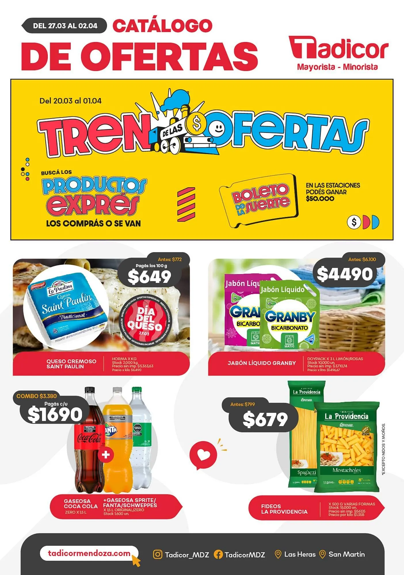 Ofertas de Catálogo Supermercados Tadicor 27 de marzo al 2 de abril 2025 - Página 1 del catálogo